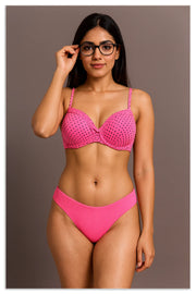 Shiware Hot Pink Starry Bikini Set