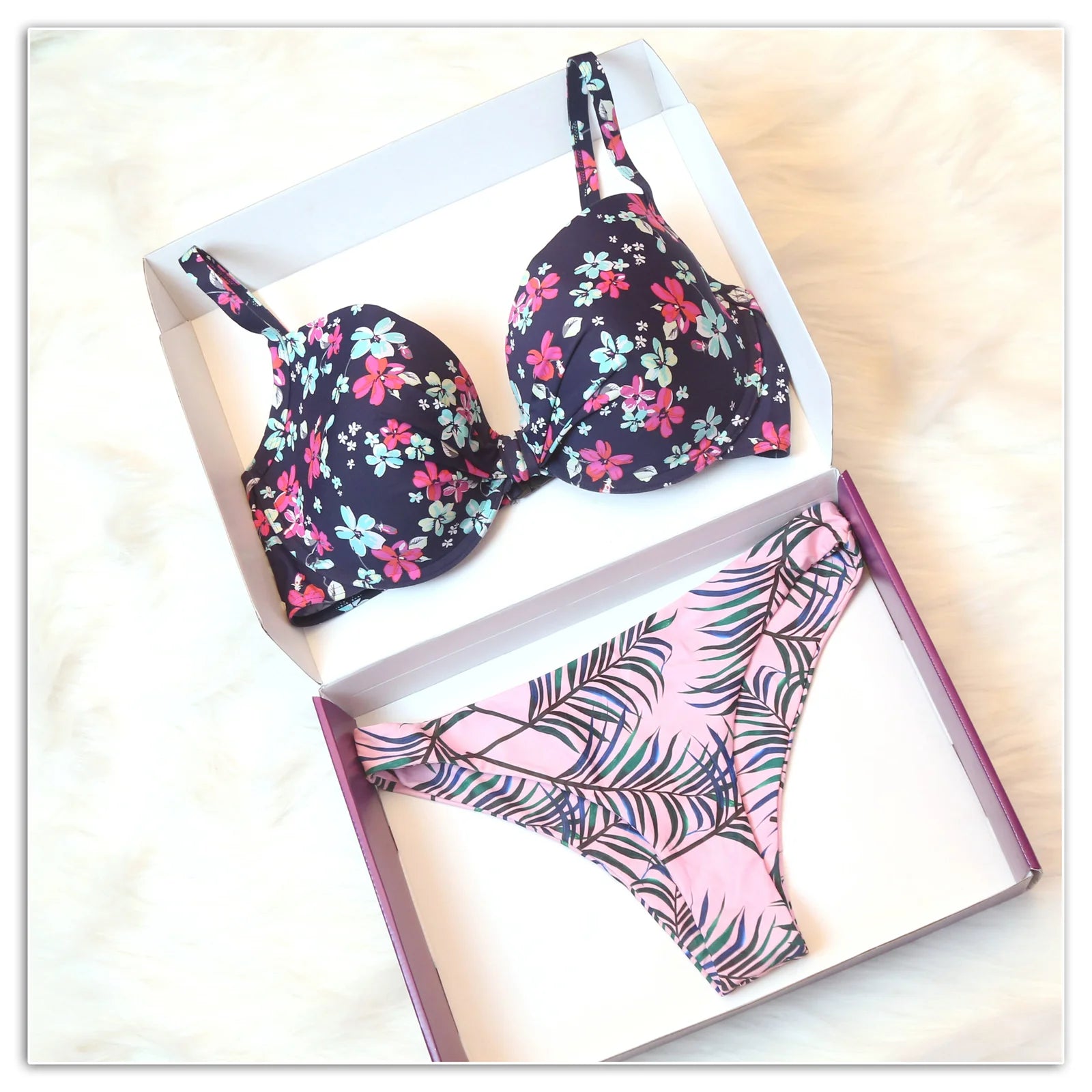 Shiware Tropical Floral Mix Bikini Set