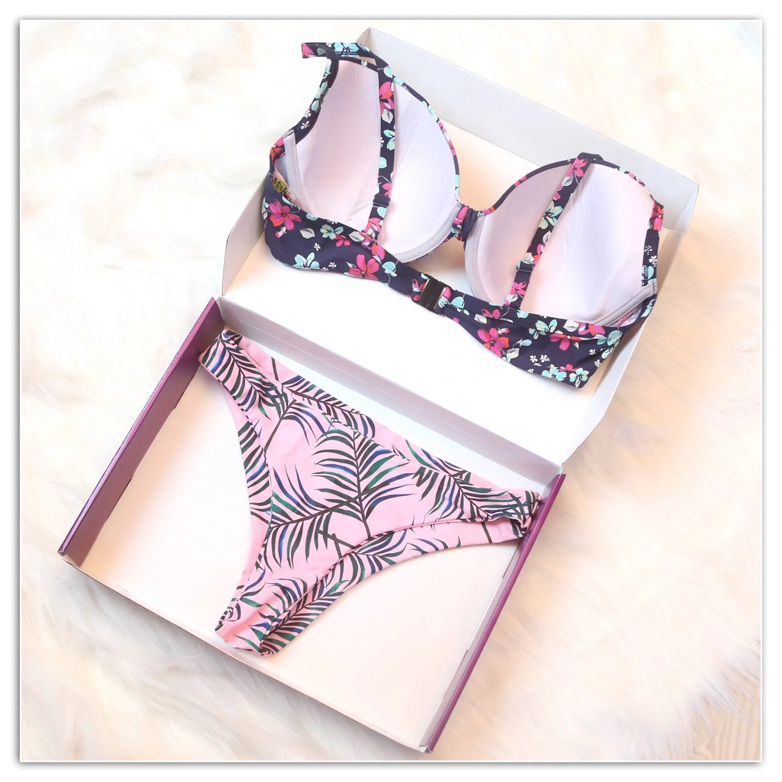 Shiware Tropical Floral Mix Bikini Set